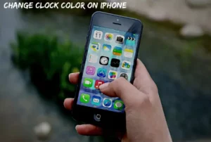 how to change clock color on iphone