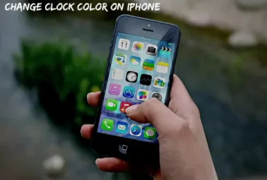 how to change clock color on iphone