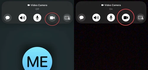 Video on VS Video off during a FaceTime Call on iPhone