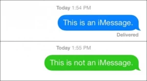 SMS vs iMessage side by side comparison