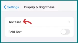 change text size on iphone