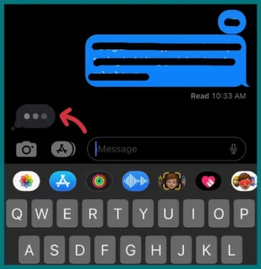 iMessage three dots bubble