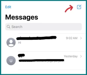 Compose a new Imessage in the messages app