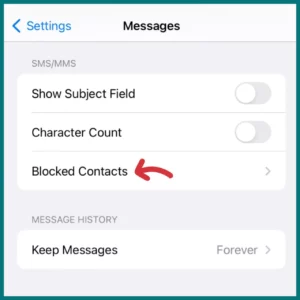 check blocked contacts on your iPhone