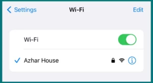 Wi-Fi connection on iphone