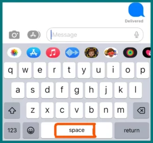 using spacebar to send an empty iMessage