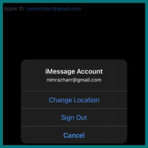 sign out from iMessage on iPhone