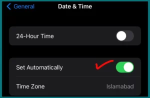Set time and date automatically on iPhone