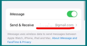 set send and receive email on iPhone