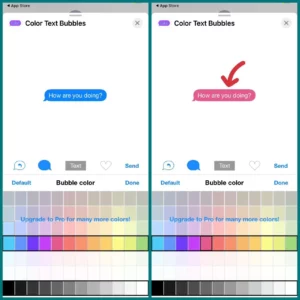 choose bubble color in Color Text Bubbles app 