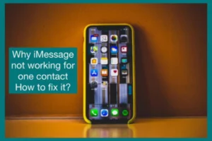 imessage not working for one contact