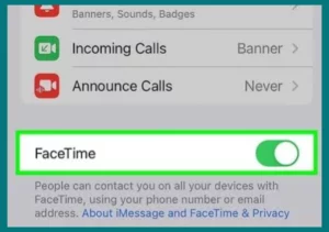 How to enable facetime on iPhone