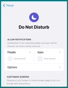 How to allow notification while do not disturb mode is enabled