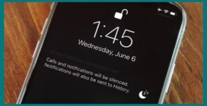 A notification showing that all calls will be silenced during sleep mode on iPhone