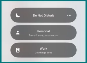 Do not disturb mode icon on iPhone