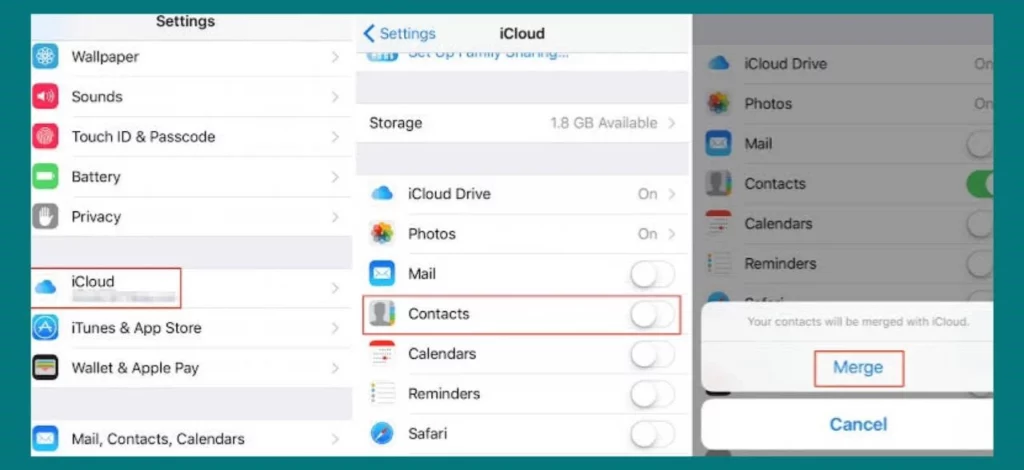 How to reset contact merging settings on iPhone