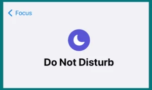 Do Not dirsturb mode iPhone with icon