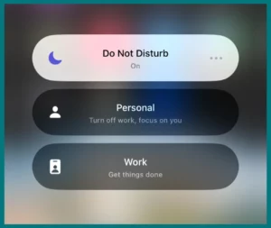 Do not disturb mode enabled on iPhone