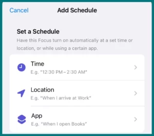 Set Sleep Mode Schedule on iPhone