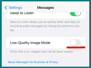 How to tuen on Low-Quality Image Mode