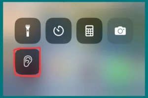 Live listen icon highlighted on iPhone