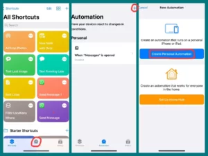 Create Personal Automation for Siri Shortcut 