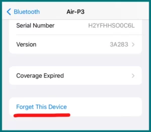 How to Forget a bluetooth device