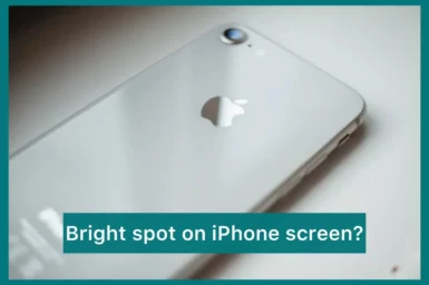 bright spot iphone screen